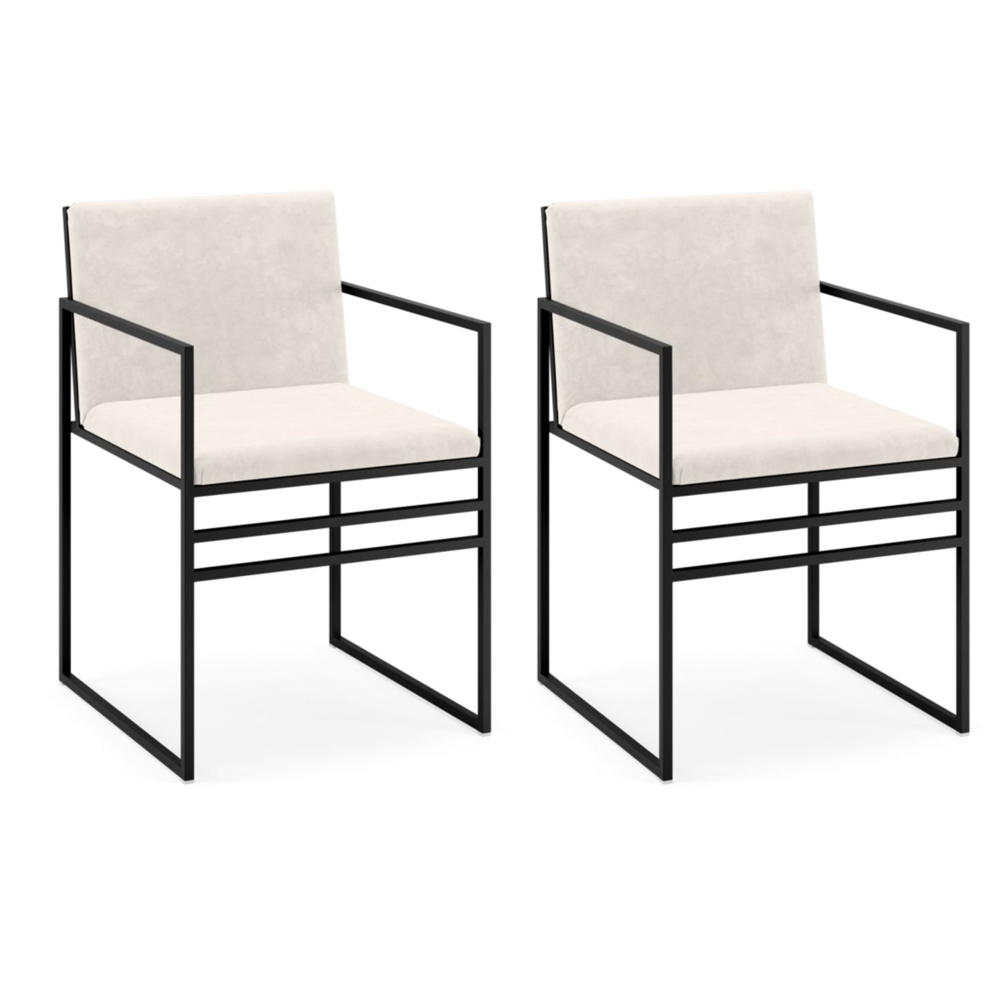 SET 2 Silla terciopelo marsella soporte