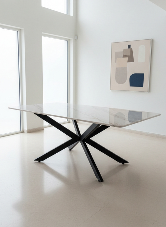 Mesa Comedor Norma Cuarcita Blanc