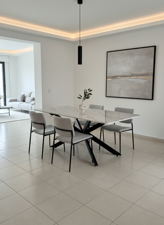 Mesa Comedor Norma Cuarcita Blanc