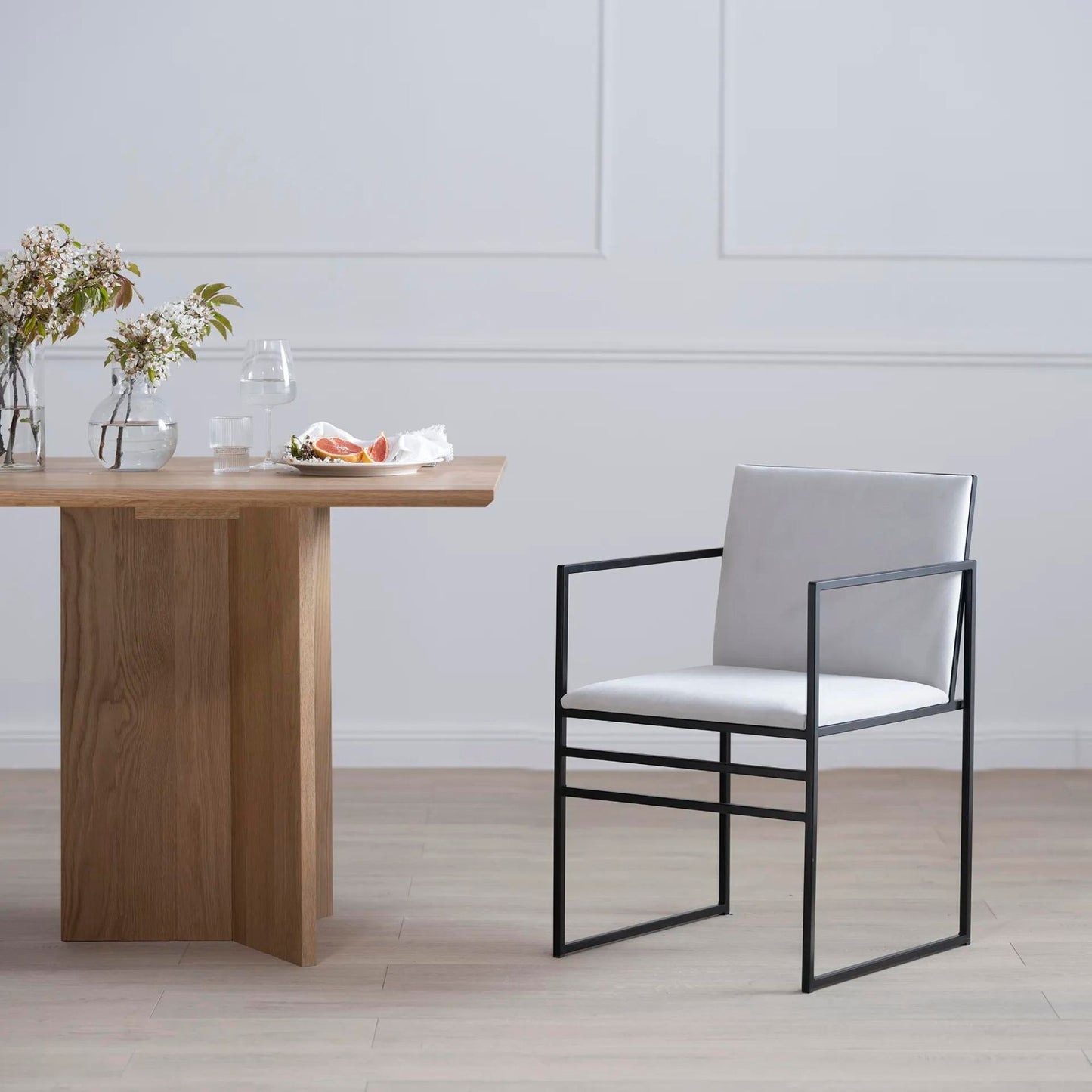 SET 2 Silla terciopelo marsella soporte