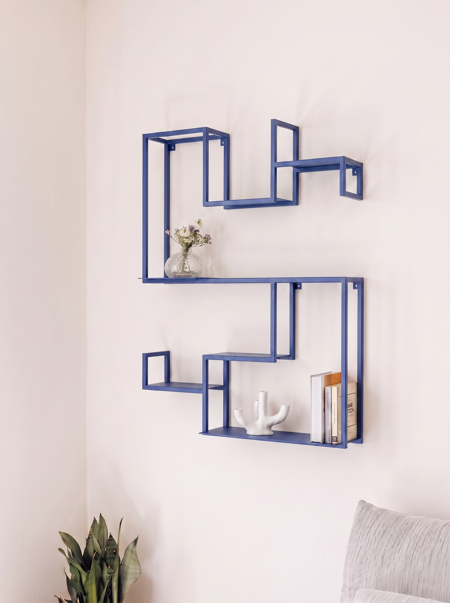 Repisa Orso Azul con decorativos