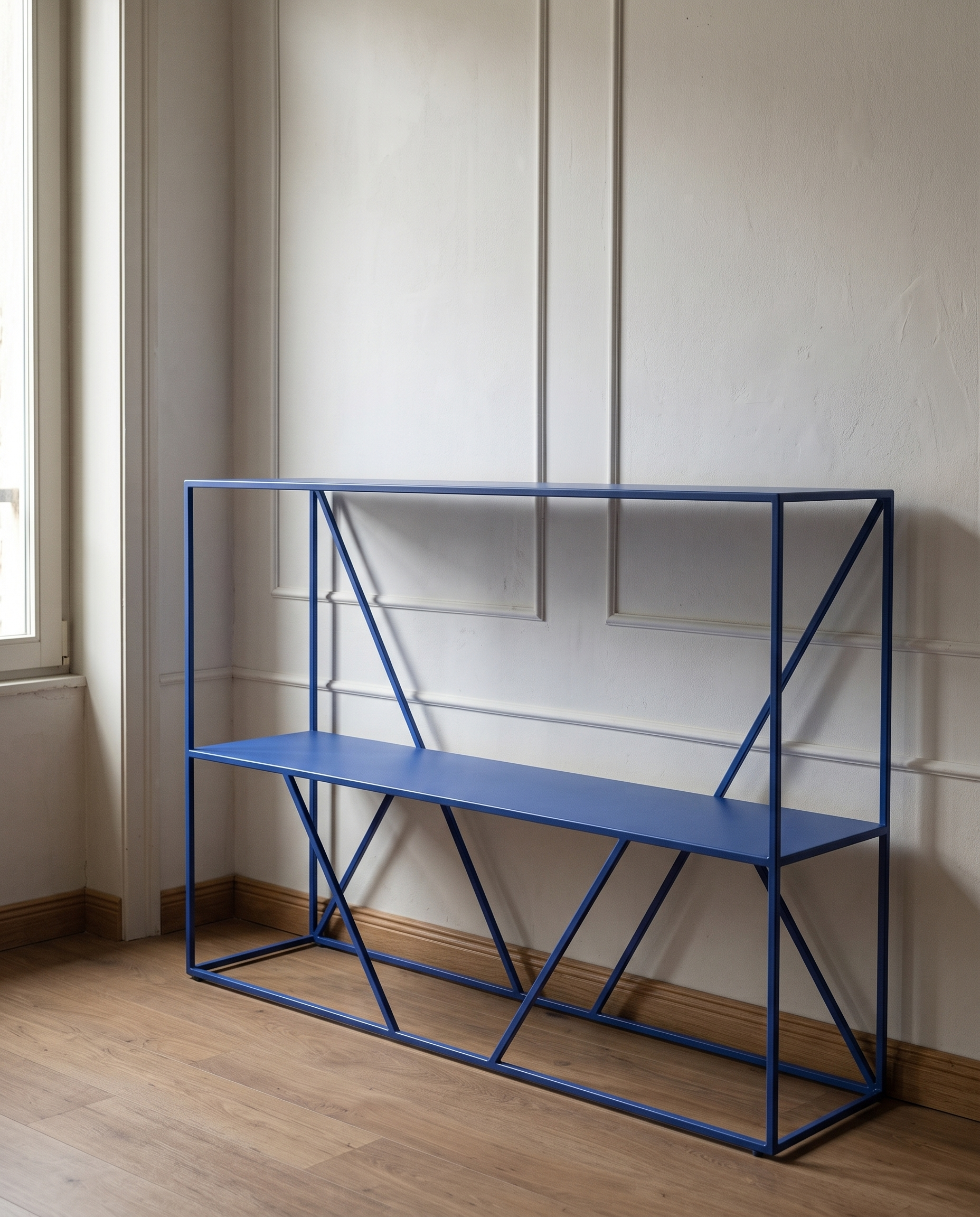 Credenza Varen Azul en espacio minimalista