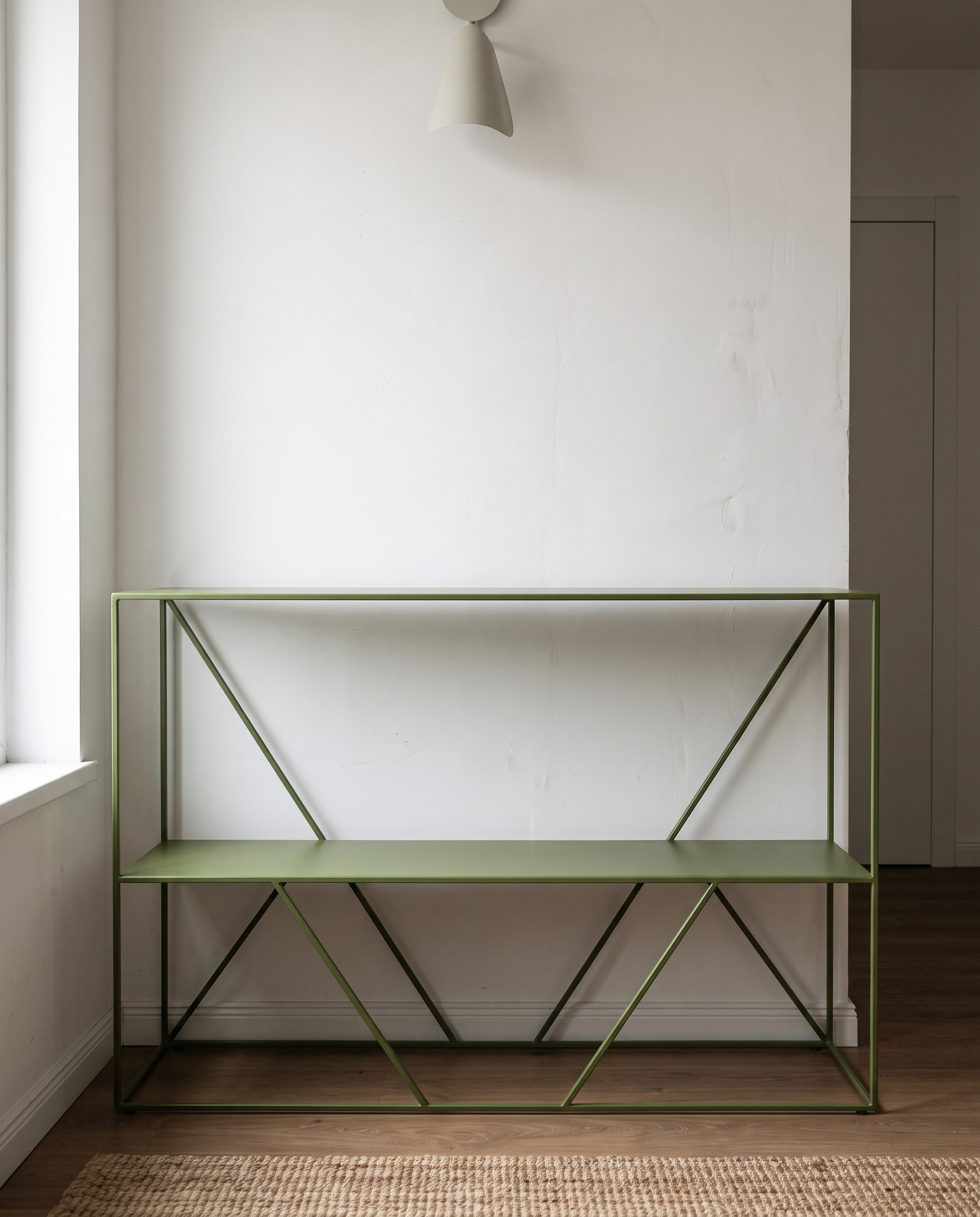 Credenza Varen Verde en espacio minimalista