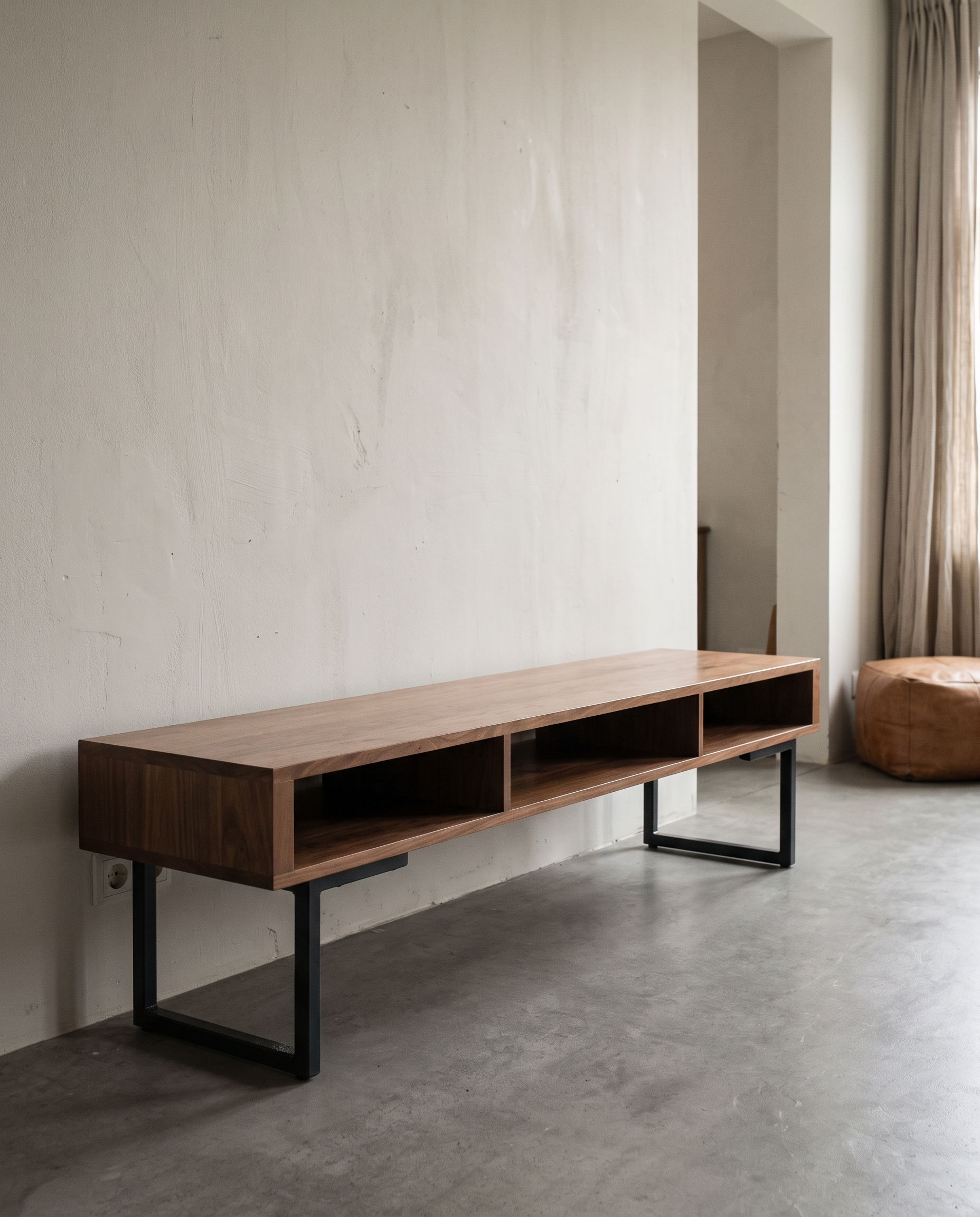 Mueble de TV Tzalam en espacio minimalista sin productos