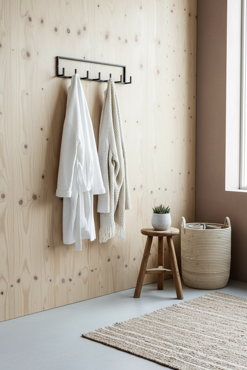 Perchero de pared Haarlem ambientado en dormitorio estilo escandinavo